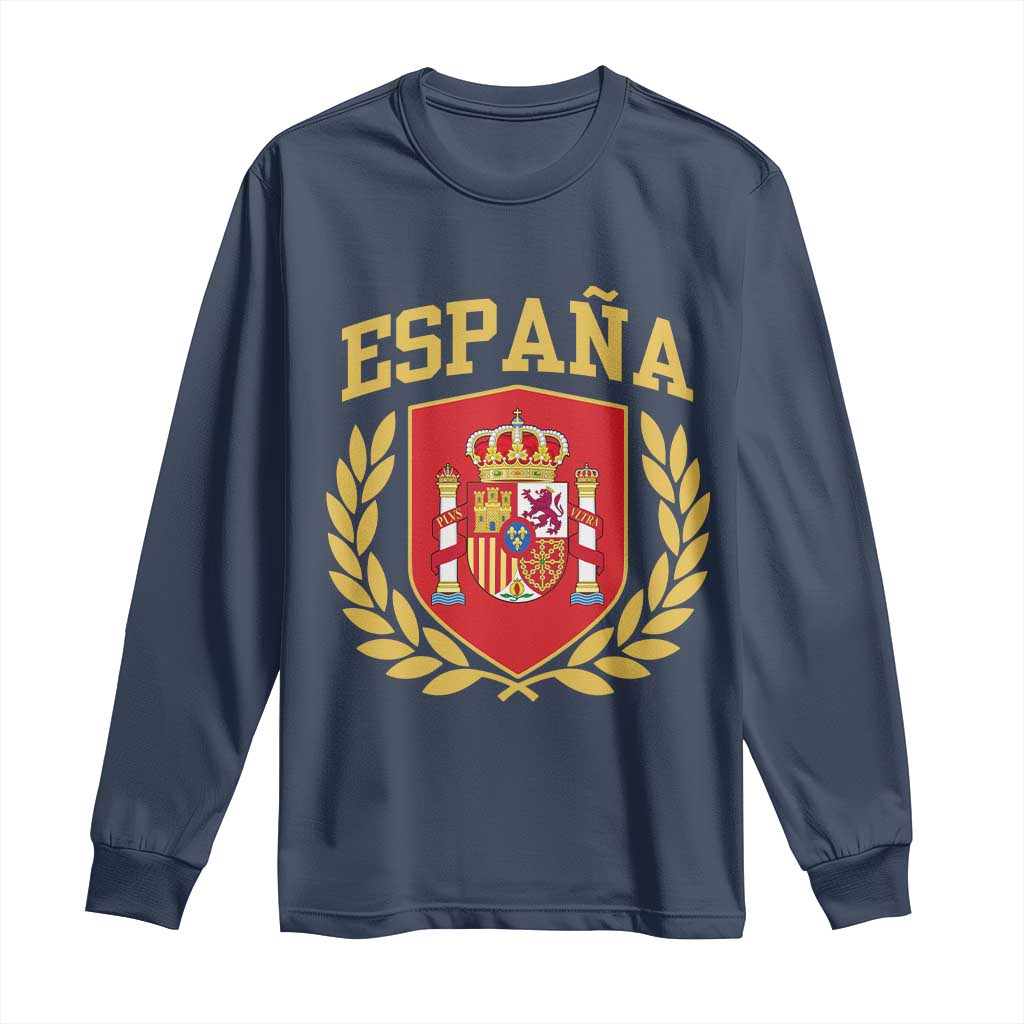 Espana Escudo Retro Spain Coat of Arms Español Long Sleeve Shirt
