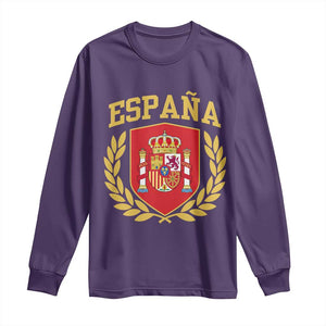 Espana Escudo Retro Spain Coat of Arms Español Long Sleeve Shirt
