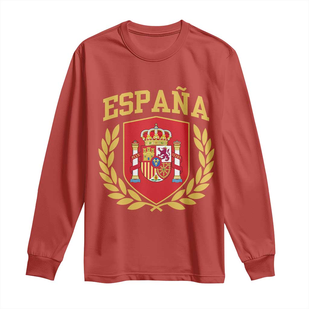 Espana Escudo Retro Spain Coat of Arms Español Long Sleeve Shirt