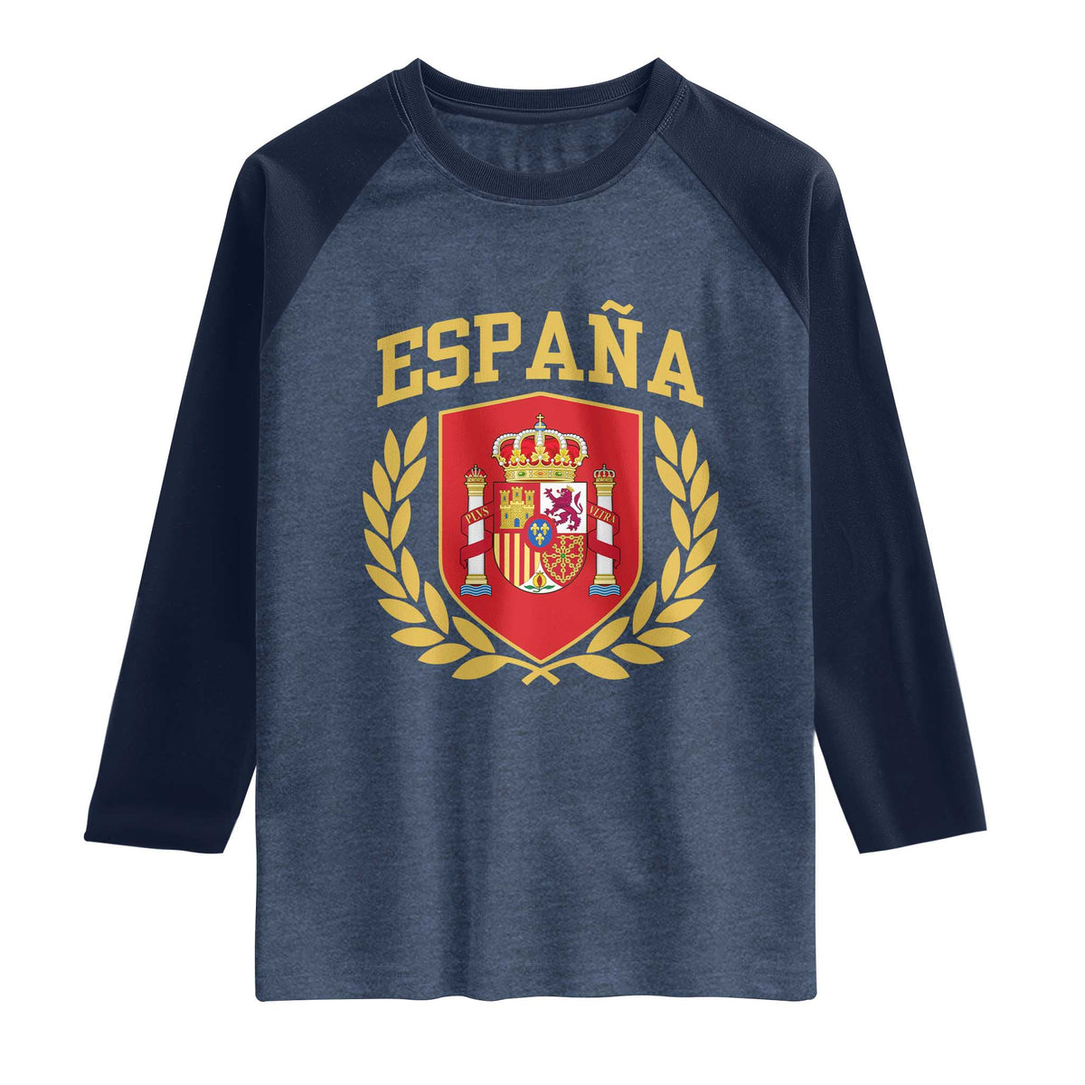 Espana Escudo Retro Spain Coat of Arms Español Raglan Shirt