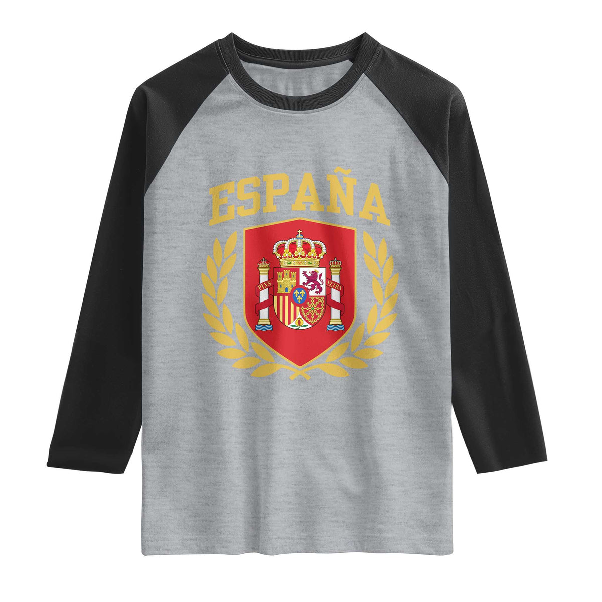 Espana Escudo Retro Spain Coat of Arms Español Raglan Shirt