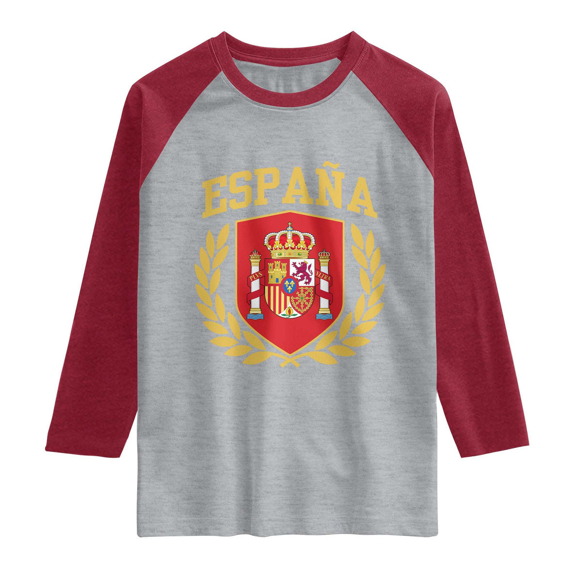 Espana Escudo Retro Spain Coat of Arms Español Raglan Shirt