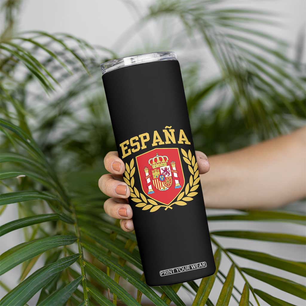 Espana Escudo Retro Spain Coat of Arms Español Skinny Tumbler
