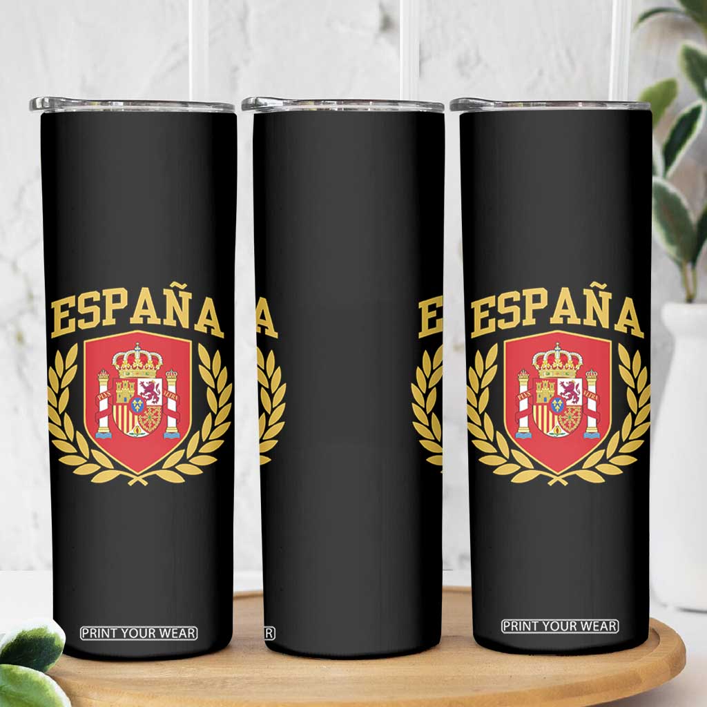 Espana Escudo Retro Spain Coat of Arms Español Skinny Tumbler