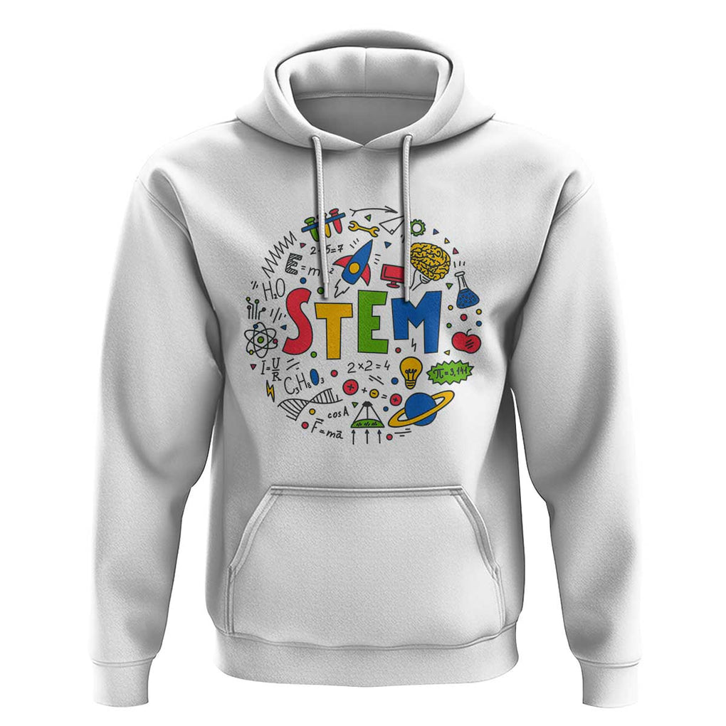 STEM Teacher Hoodie Science Technology Engineering Math School TS11 White Print Your Wear