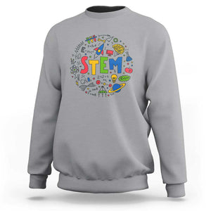 STEM Teacher Sweatshirt Science Technology Engineering Math School TS11 Sport Gray Print Your Wear