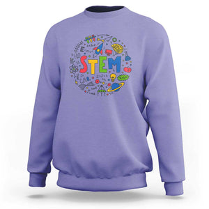 STEM Teacher Sweatshirt Science Technology Engineering Math School TS11 Violet Print Your Wear
