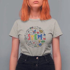 STEM Teacher T Shirt For Women Science Technology Engineering Math School TS11 Sand Print Your Wear