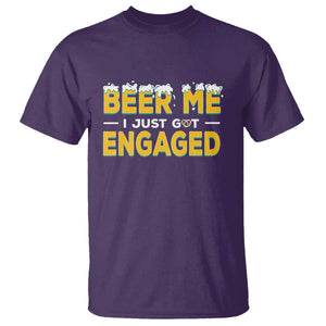 Funny Engagement T Shirt Beer Me I Just Got Engaged Ring Beer TS11 Purple Print Your Wear
