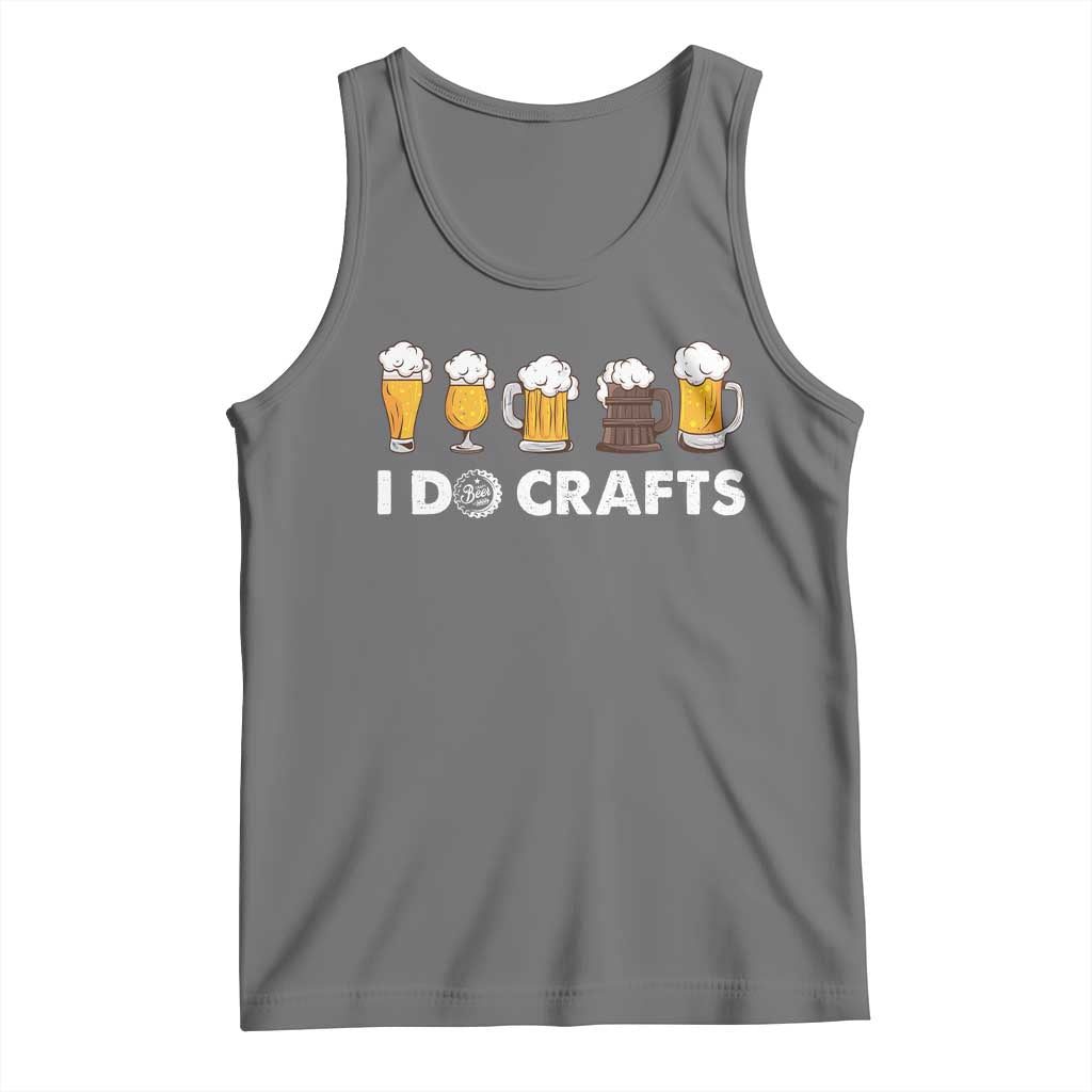 Funny Beer Tank Top I Do Crafts Vintage Beer Brewing TS11 Black Heather Print Your Wear