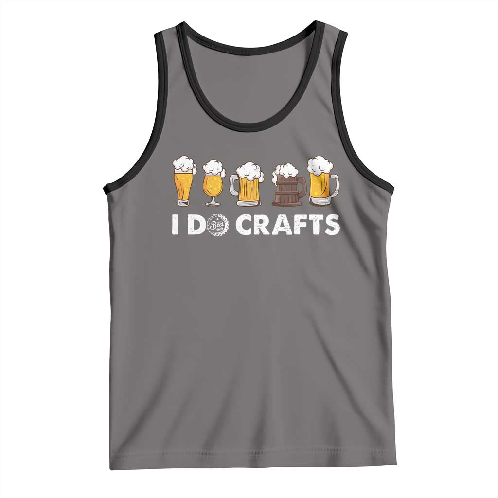Funny Beer Tank Top I Do Crafts Vintage Beer Brewing TS11 Deep Heather Black Print Your Wear