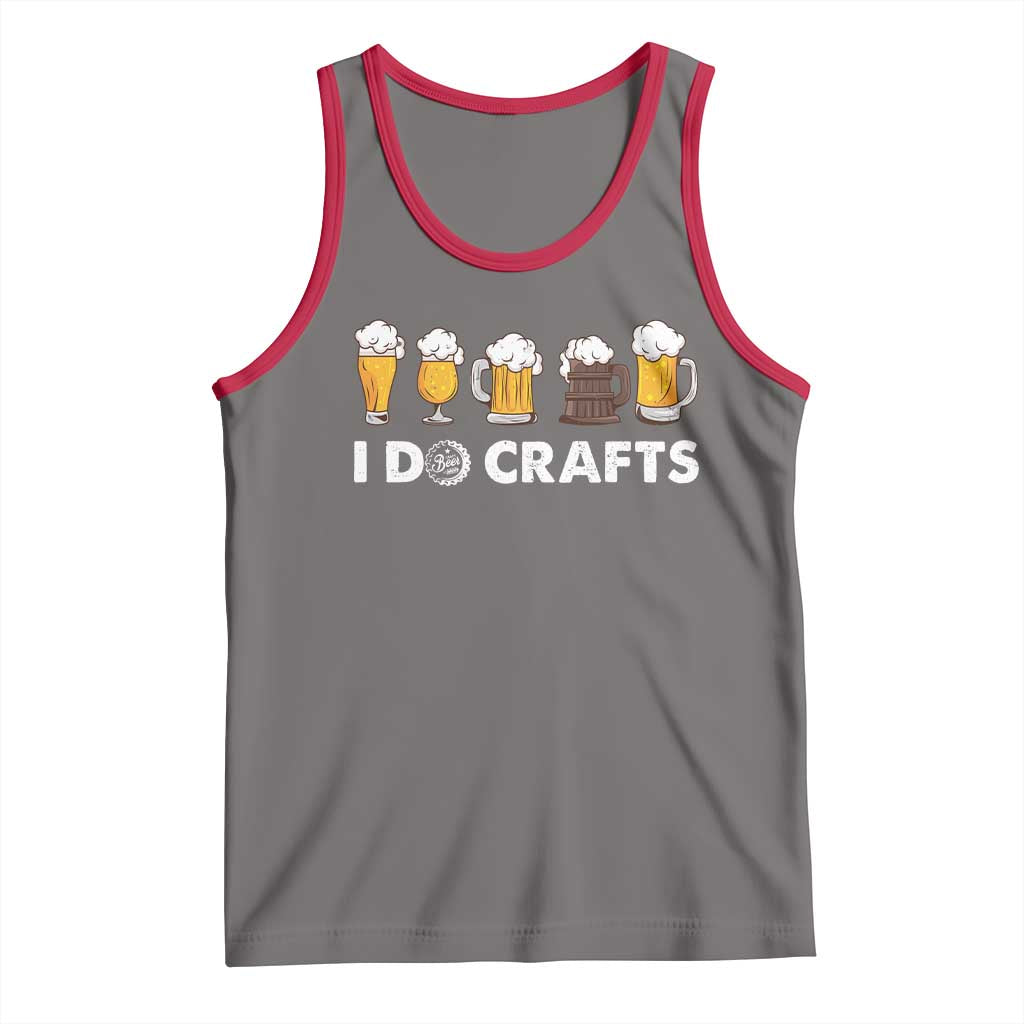 Funny Beer Tank Top I Do Crafts Vintage Beer Brewing TS11 Deep Heather Red Print Your Wear