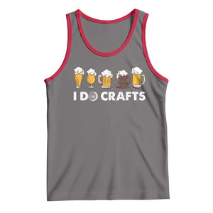 Funny Beer Tank Top I Do Crafts Vintage Beer Brewing TS11 Deep Heather Red Print Your Wear