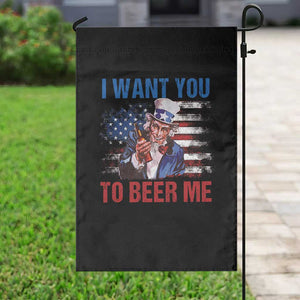 Funny Uncle Sam Garden Flag I Want You To Beer Me American Flag TS11 Print Your Wear