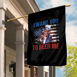 Funny Uncle Sam Garden Flag I Want You To Beer Me American Flag TS11 Print Your Wear