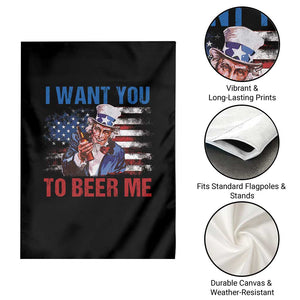 Funny Uncle Sam Garden Flag I Want You To Beer Me American Flag TS11 Print Your Wear