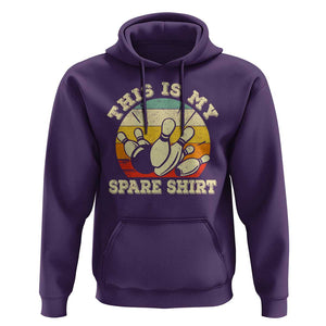 Funny Bowling Hoodie This Is My Spare Shirt Retro Ball Pins Strike Spilt TS11 Purple Print Your Wear