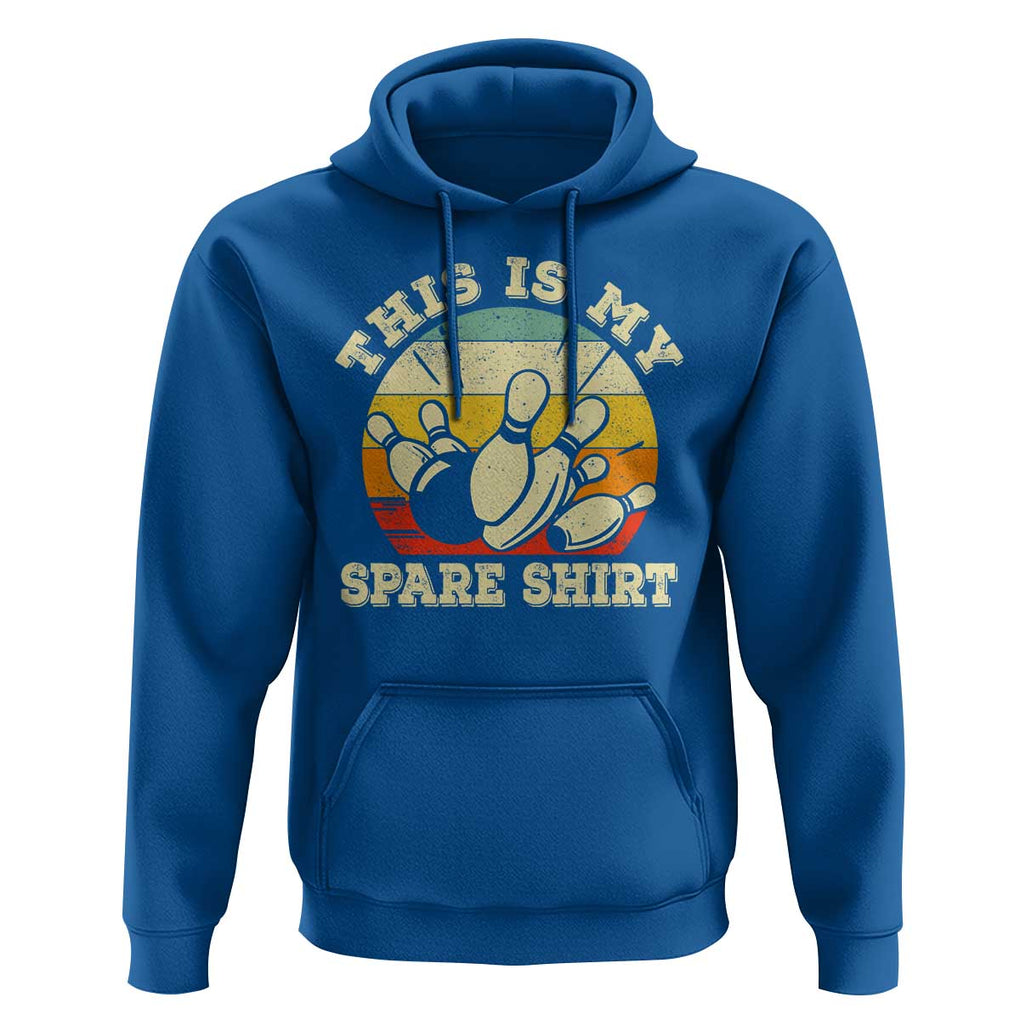 Funny Bowling Hoodie This Is My Spare Shirt Retro Ball Pins Strike Spilt TS11 Royal Blue Print Your Wear