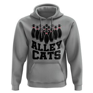 Funny Bowling Hoodie Alley Cats Bowler Player Pins Strike TS11 Sport Gray Print Your Wear