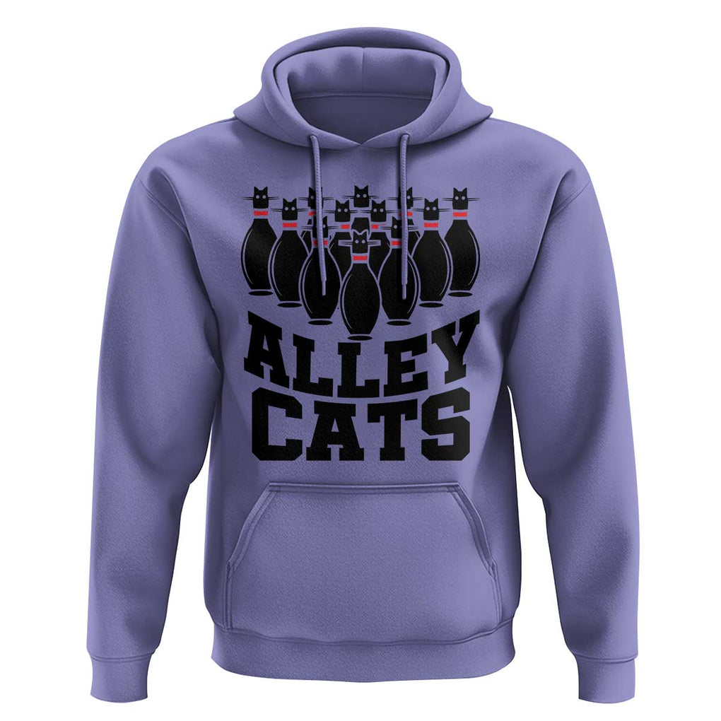 Funny Bowling Hoodie Alley Cats Bowler Player Pins Strike TS11 Violet Print Your Wear