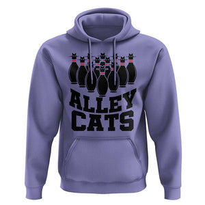 Funny Bowling Hoodie Alley Cats Bowler Player Pins Strike TS11 Violet Print Your Wear
