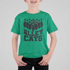 Funny Bowling T Shirt For Kid Alley Cats Bowler Player Pins Strike TS11 Irish Green Print Your Wear