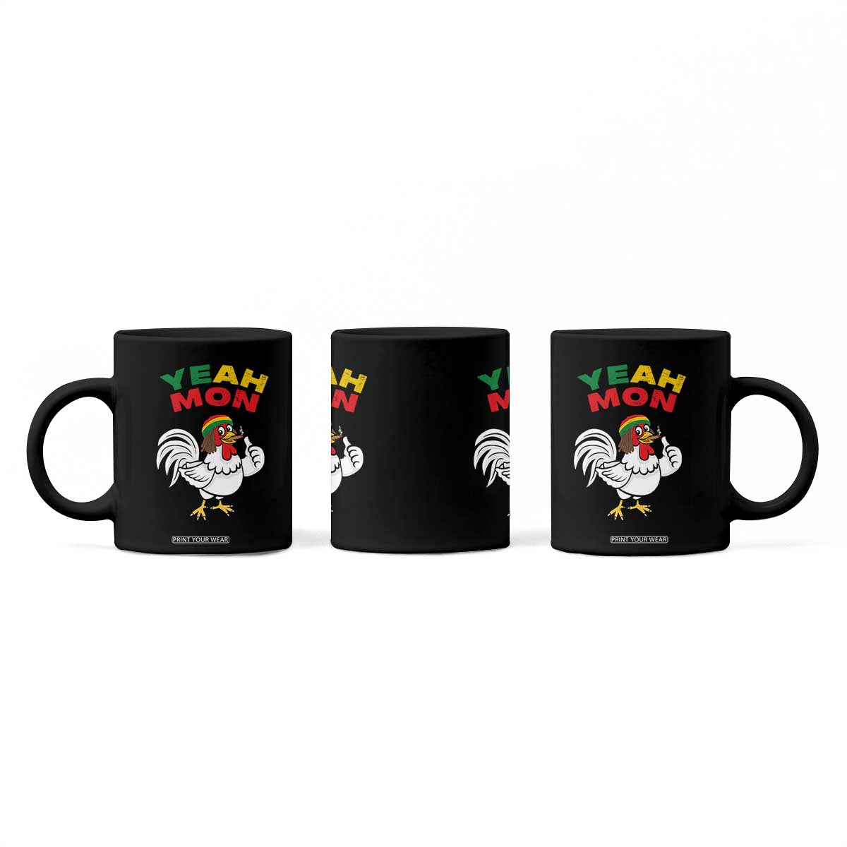 Jamaica Chicken Coffee Mug Yeah Mon Jamaican Rastacap TS11 Print Your Wear