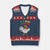 Jamaica Chicken V-Neck Knit Sweater Vest Yeah Mon Jamaican Rastacap - Print Your Wear
