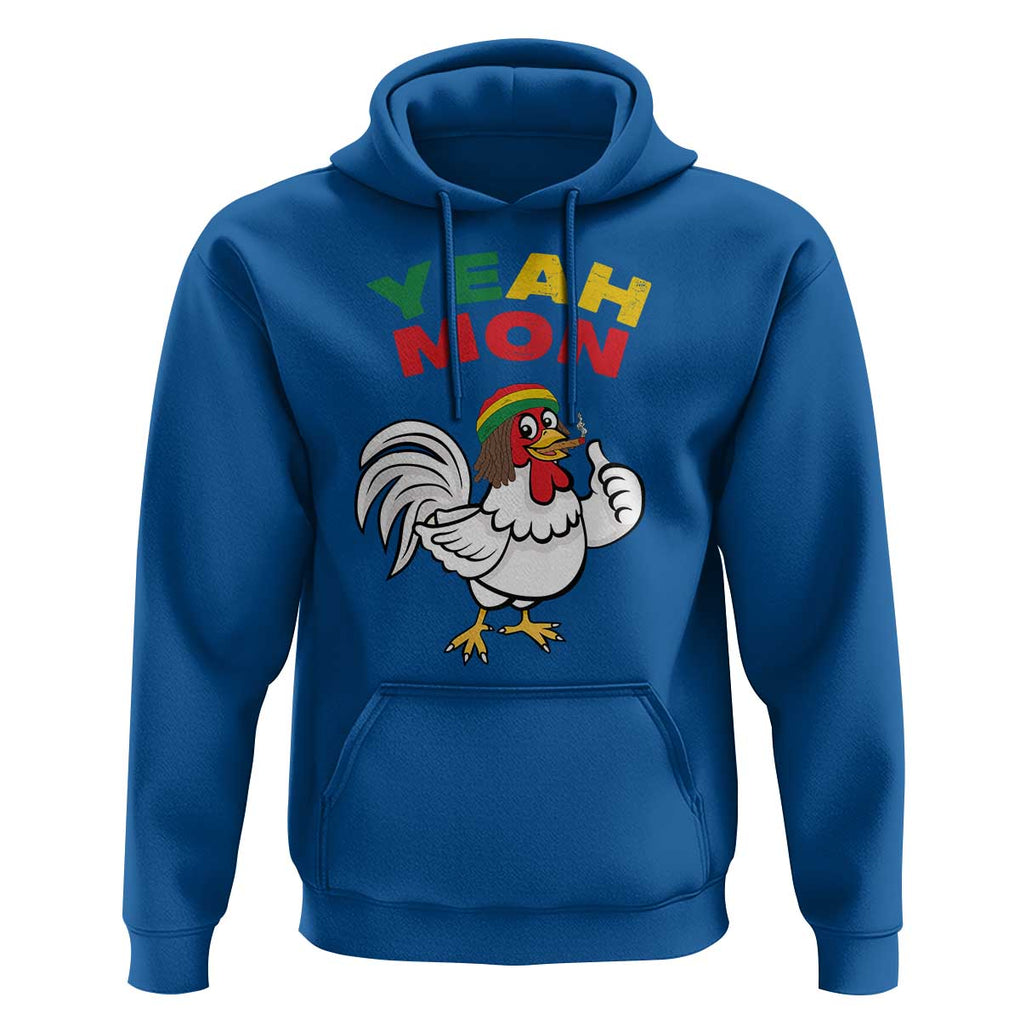 Jamaica Chicken Hoodie Yeah Mon Jamaican Rastacap TS11 Royal Blue Print Your Wear