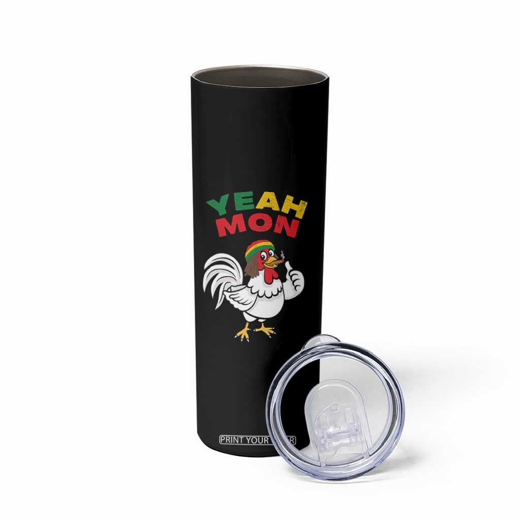 Jamaica Chicken Skinny Tumbler Yeah Mon Jamaican Rastacap TS11 Print Your Wear