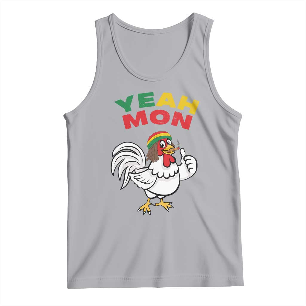 Jamaica Chicken Tank Top Yeah Mon Jamaican Rastacap TS11 Athletic Heather Print Your Wear