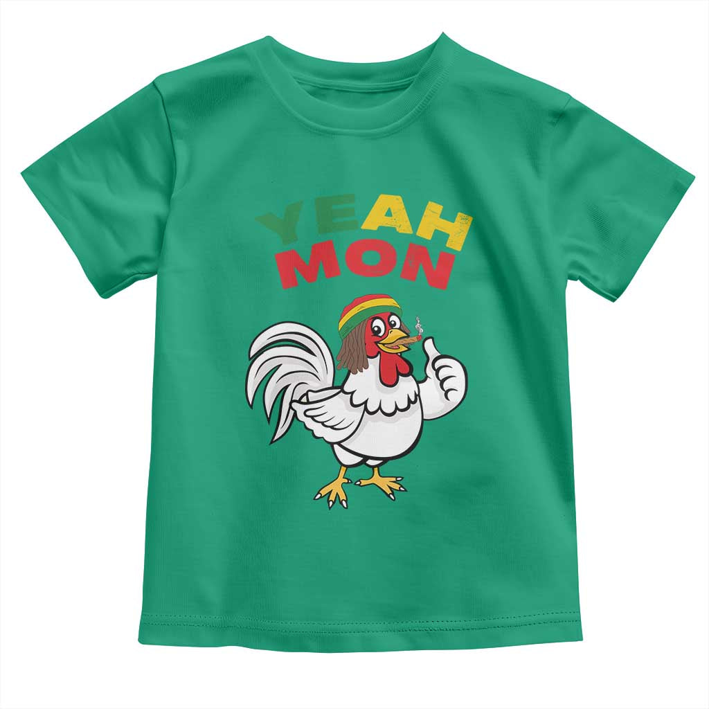 Jamaica Chicken Toddler T Shirt Yeah Mon Jamaican Rastacap TS11 Irish Green Print Your Wear