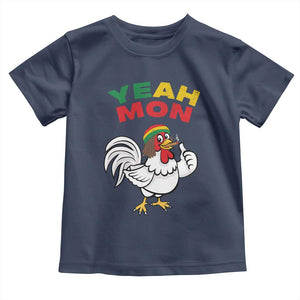 Jamaica Chicken Toddler T Shirt Yeah Mon Jamaican Rastacap TS11 Navy Print Your Wear