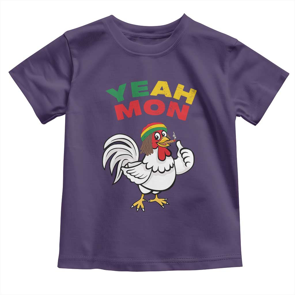 Jamaica Chicken Toddler T Shirt Yeah Mon Jamaican Rastacap TS11 Purple Print Your Wear