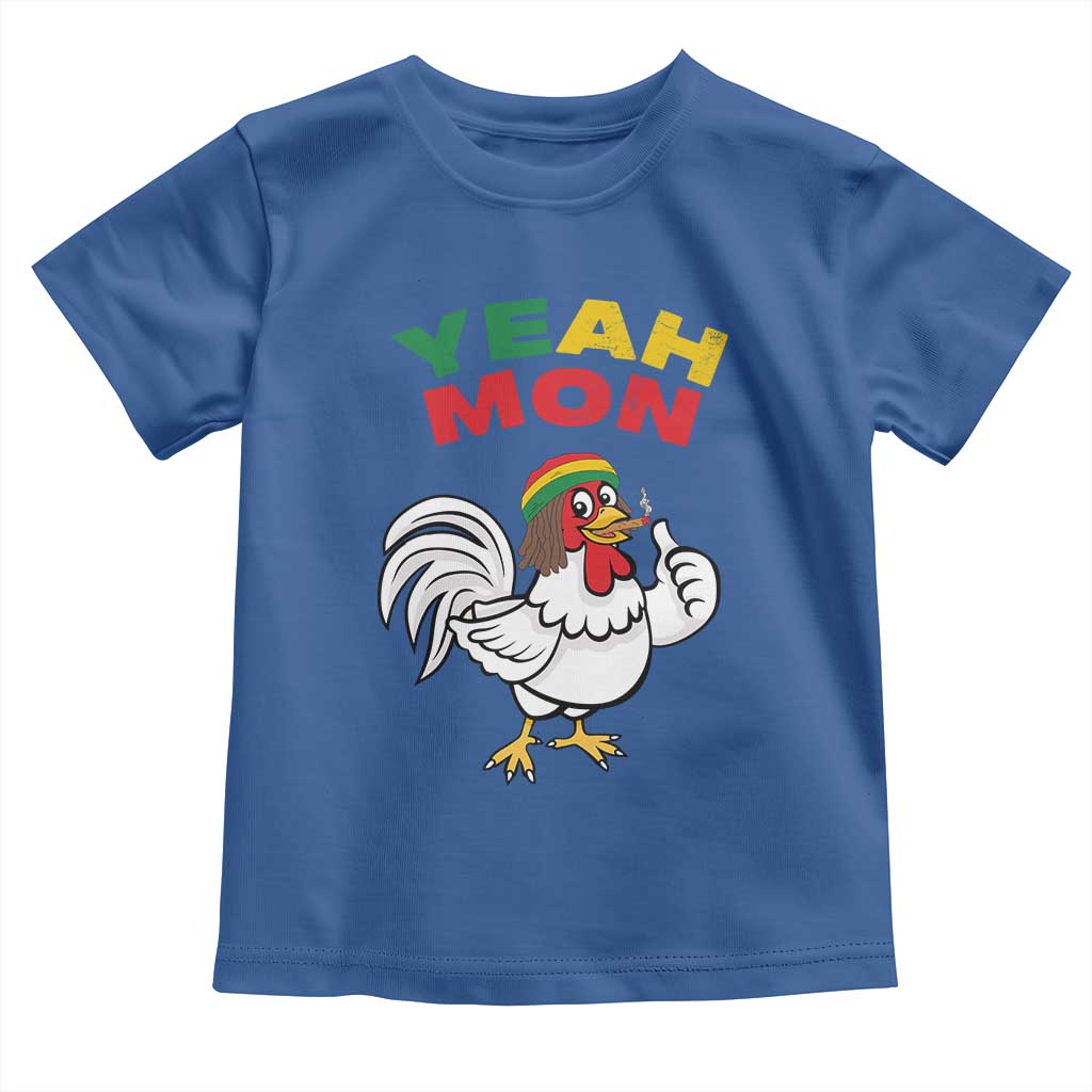 Jamaica Chicken Toddler T Shirt Yeah Mon Jamaican Rastacap TS11 Royal Blue Print Your Wear