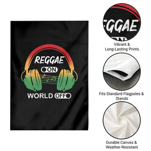 Reggae On World Off Garden Flag Reggae King Music Rastafarian TS11 Print Your Wear