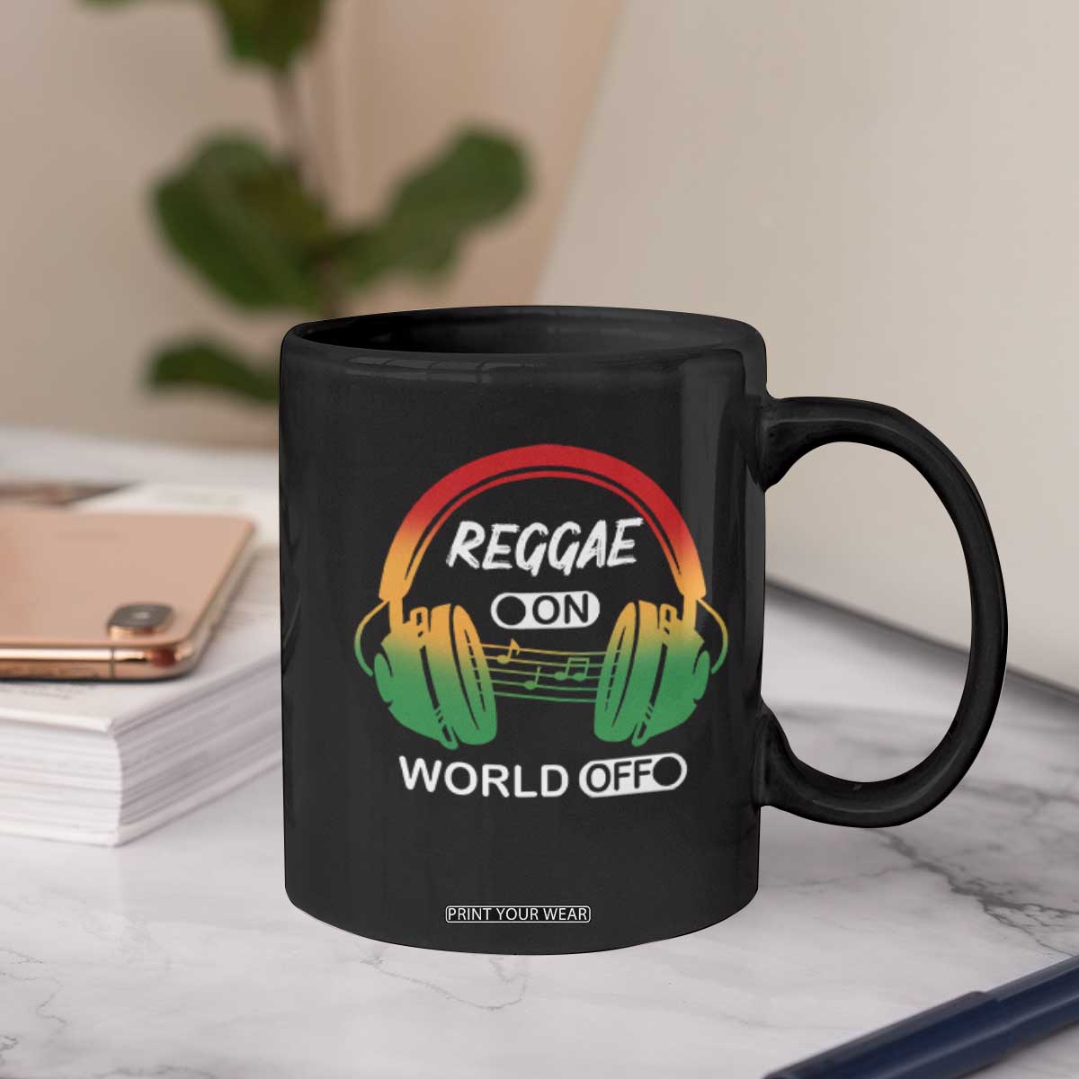 Reggae On World Off Coffee Mug Reggae King Music Rastafarian TS11 Print Your Wear