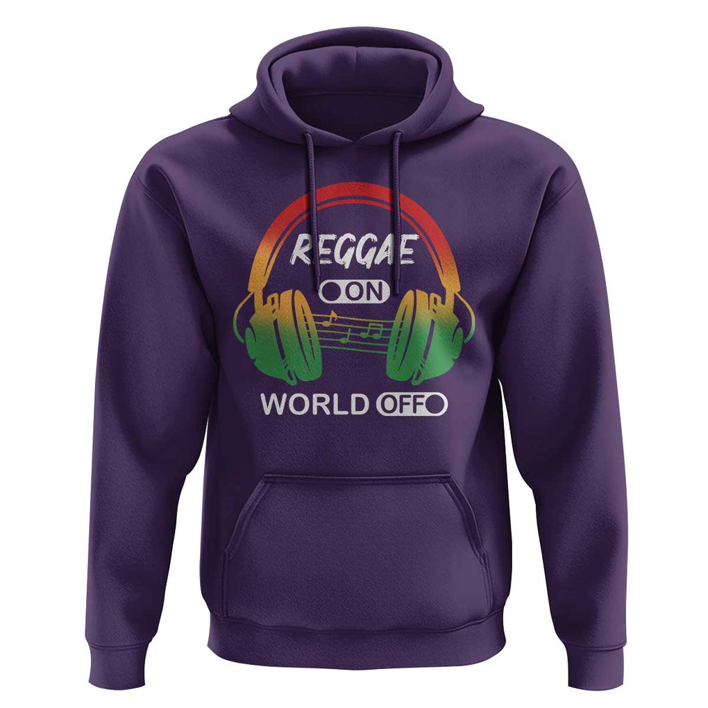 Reggae On World Off Hoodie Reggae King Music Rastafarian TS11 Purple Print Your Wear