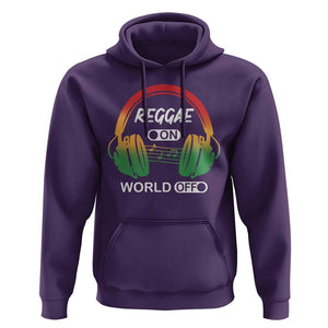 Reggae On World Off Hoodie Reggae King Music Rastafarian TS11 Purple Print Your Wear