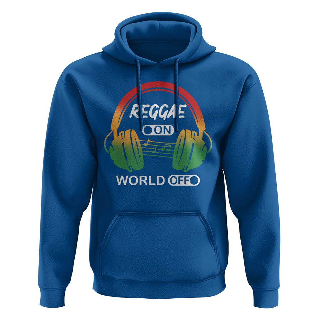 Reggae On World Off Hoodie Reggae King Music Rastafarian TS11 Royal Blue Print Your Wear