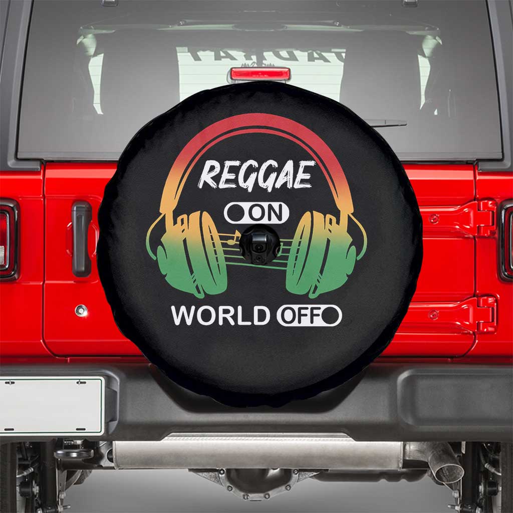 Reggae On World Off Spare Tire Cover Reggae King Music Rastafarian TS11 Black Print Your Wear