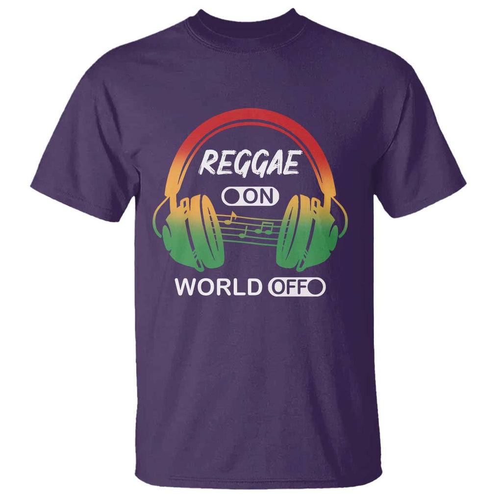 Reggae On World Off T Shirt Reggae King Music Rastafarian TS11 Purple Print Your Wear