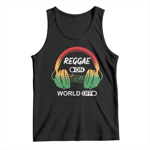 Reggae On World Off Tank Top Reggae King Music Rastafarian TS11 Black Print Your Wear