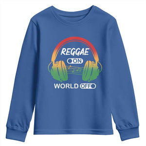 Reggae On World Off Youth Sweatshirt Reggae King Music Rastafarian TS11 Royal Blue Print Your Wear