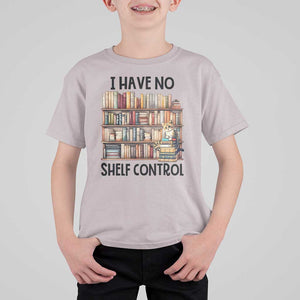 Funny Library Reading T Shirt For Kid I Have No Shelf Control Books Cat TS11 Ice Gray Print Your Wear