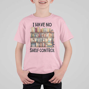 Funny Library Reading T Shirt For Kid I Have No Shelf Control Books Cat TS11 Light Pink Print Your Wear