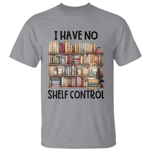 Funny Library Reading T Shirt I Have No Shelf Control Books Cat TS11 Sport Gray Print Your Wear