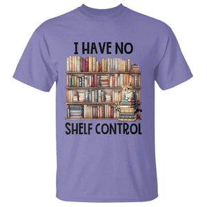 Funny Library Reading T Shirt I Have No Shelf Control Books Cat TS11 Violet Print Your Wear