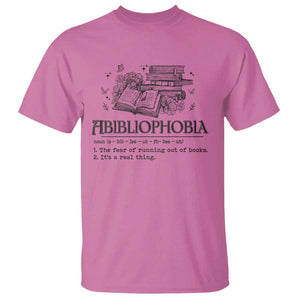 Funny Reading T Shirt Abibliophobia Bookworm Reader Butterfly Flower TS11 Azalea Print Your Wear