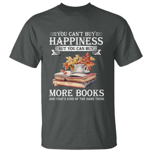 Funny Reading Lover T Shirt You Can't buy Happiness But You Can Buy More Books TS11 Dark Heather Print Your Wear
